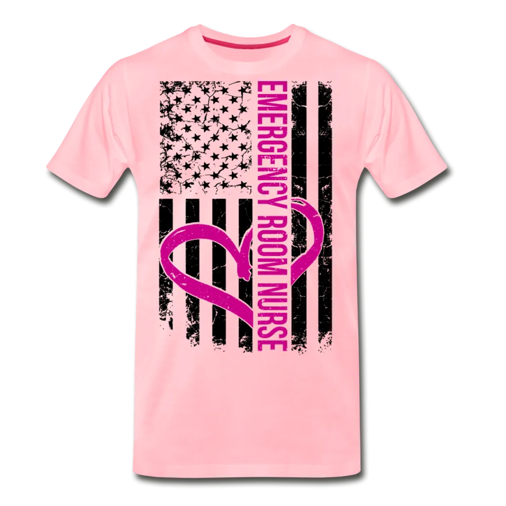 Emergency Nurse Flag Men's Premium T-Shirt (CK1583)