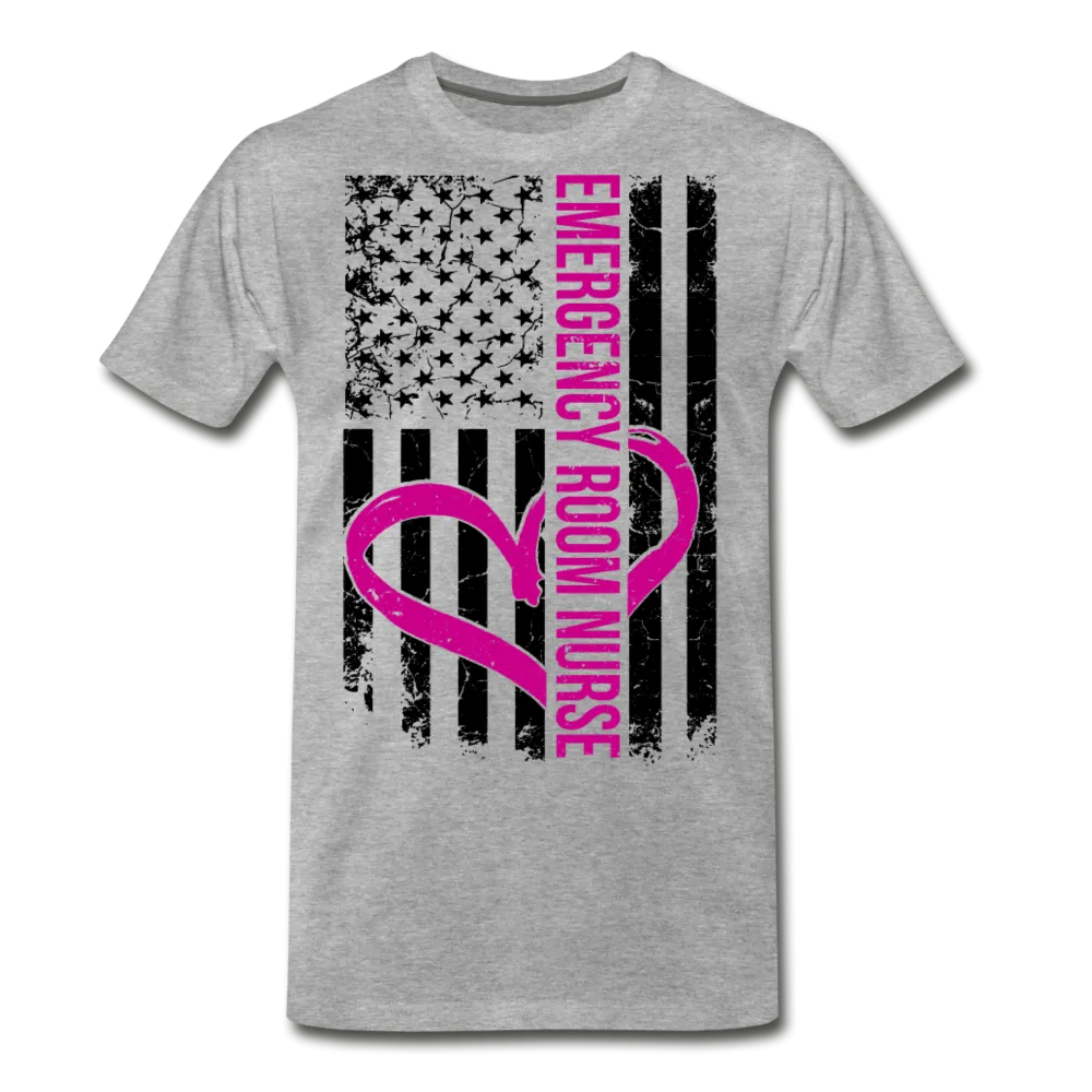 Emergency Nurse Flag Men's Premium T-Shirt (CK1583)