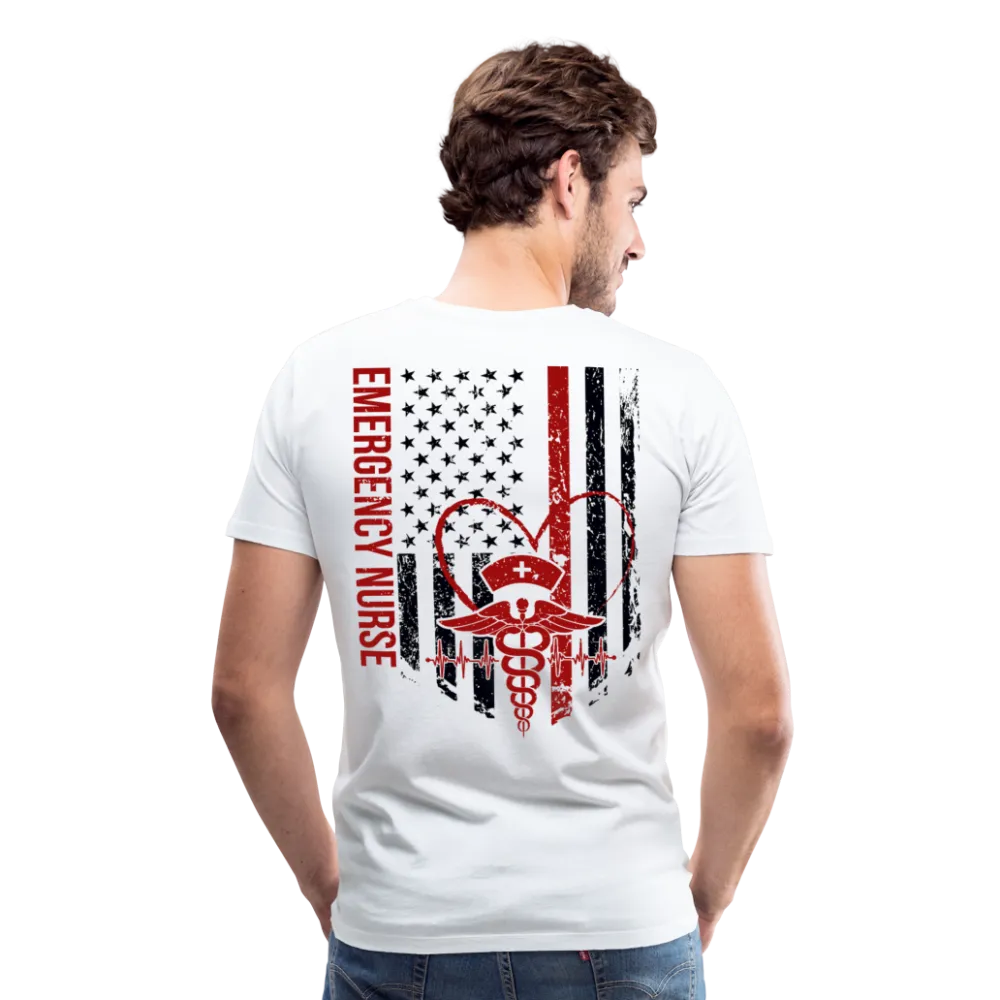 Emergency Nurse Flag Men's Premium T-Shirt (CK4126)