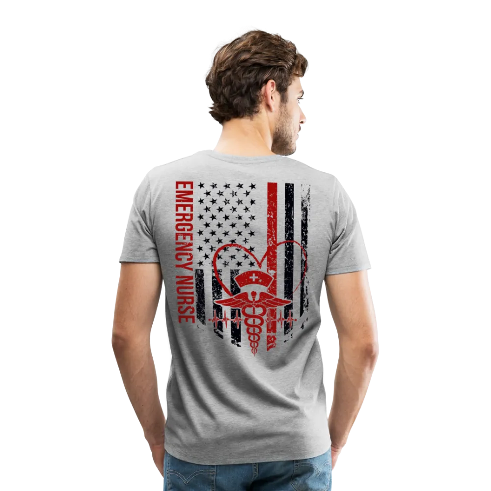 Emergency Nurse Flag Men's Premium T-Shirt (CK4126)