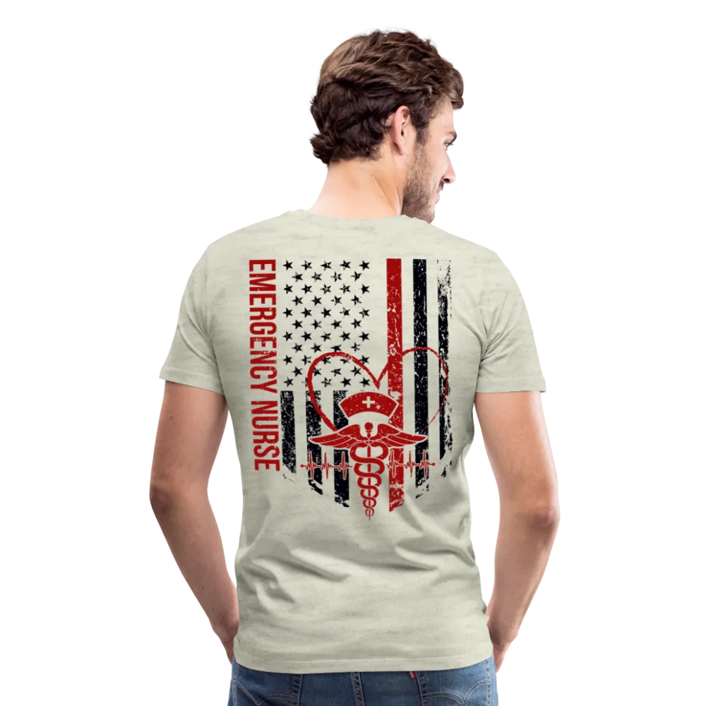 Emergency Nurse Flag Men's Premium T-Shirt (CK4126)