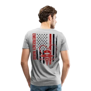 Emergency Nurse Flag Men's Premium T-Shirt (CK4126)