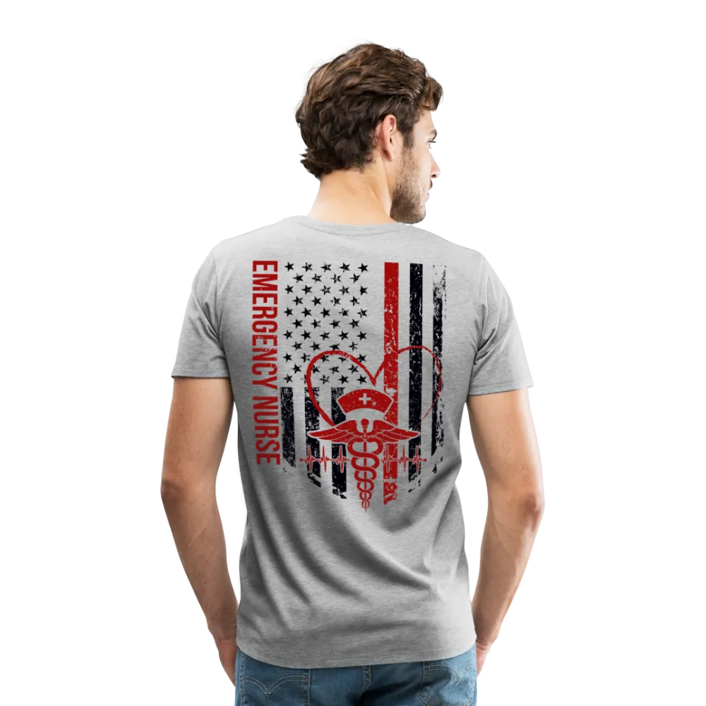 Emergency Nurse Flag Men's Premium T-Shirt (CK4126)