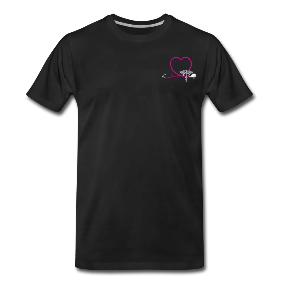 Emergency Nurse Flag Stethoscope Front No Name Men's Premium T-Shirt