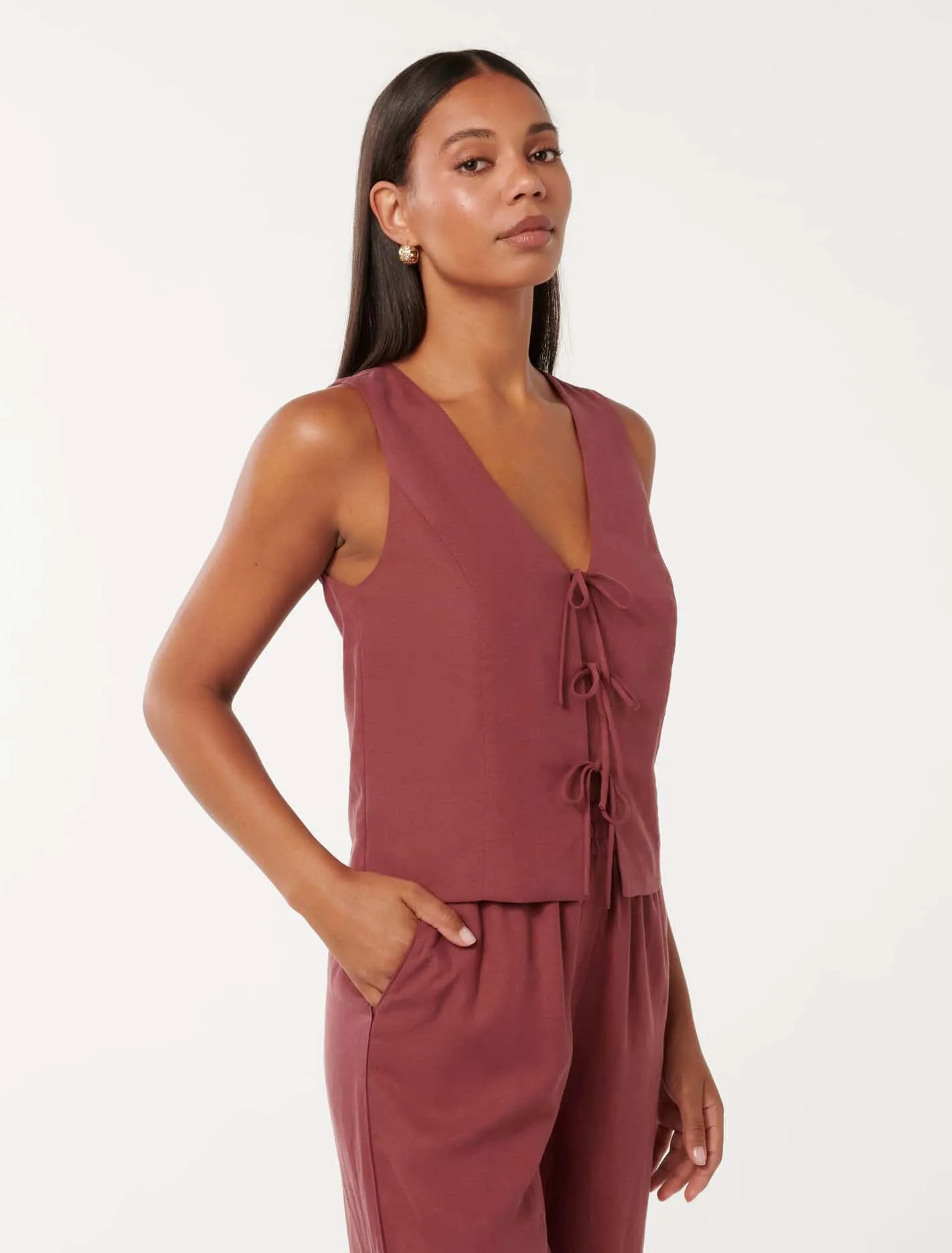 Erin Tie Front Waistcoat