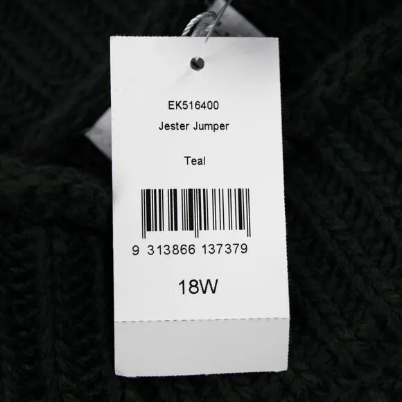 Estelle Chunky Sweater Plus Size US 2X Jester Jumper Boxy Minimalist Grunge Mock