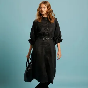 Exhale Belted Midi Dress