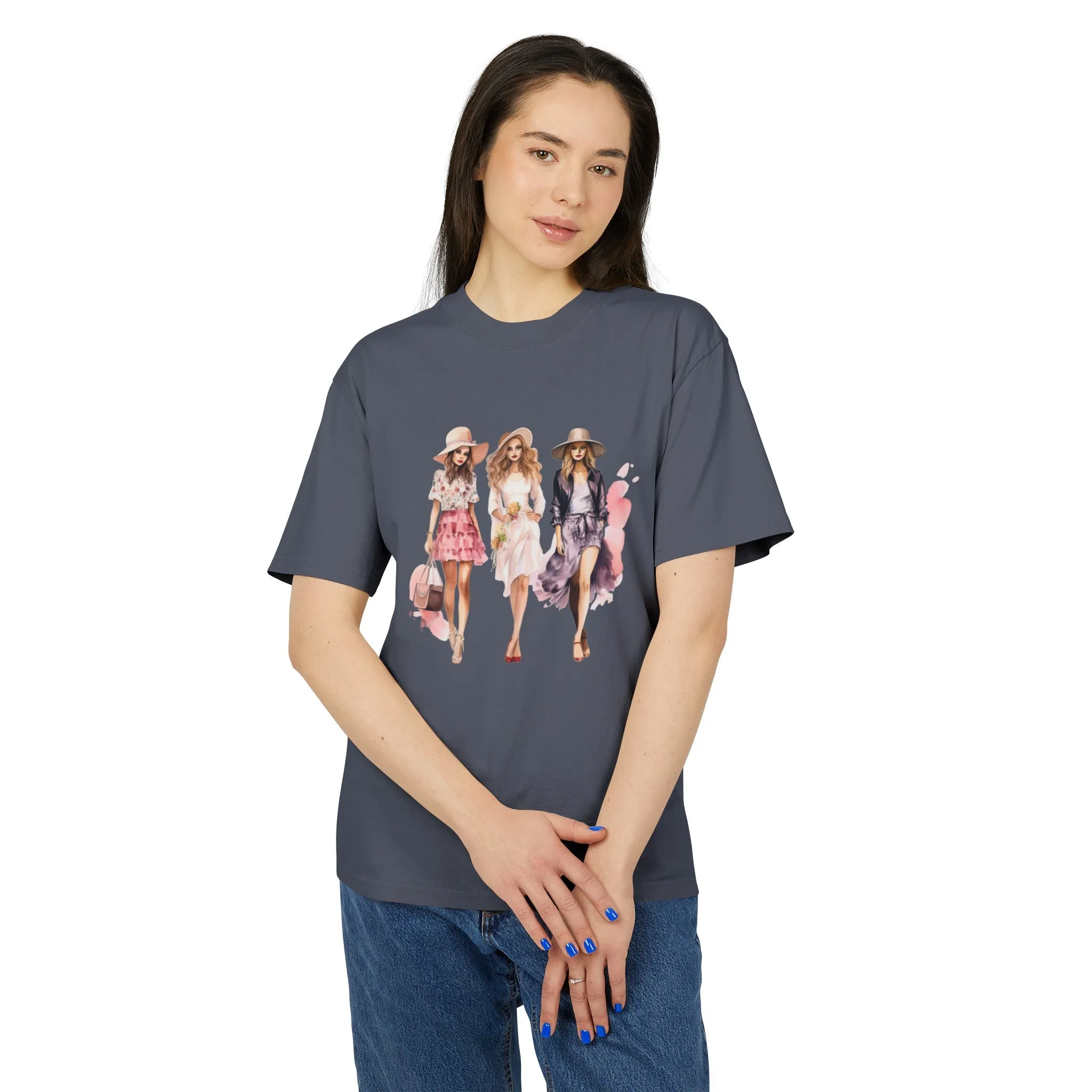 Fashion Girls Heavy Faded T Shirt