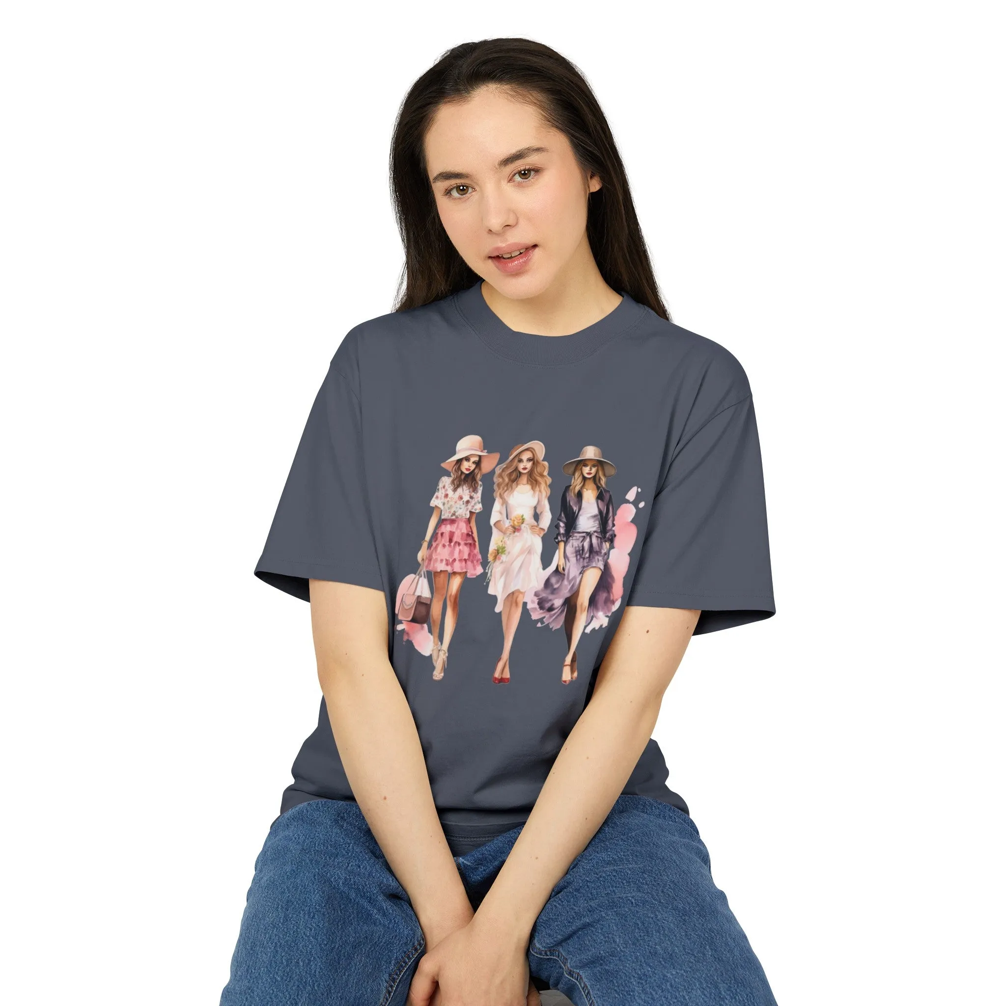 Fashion Girls Heavy Faded T Shirt