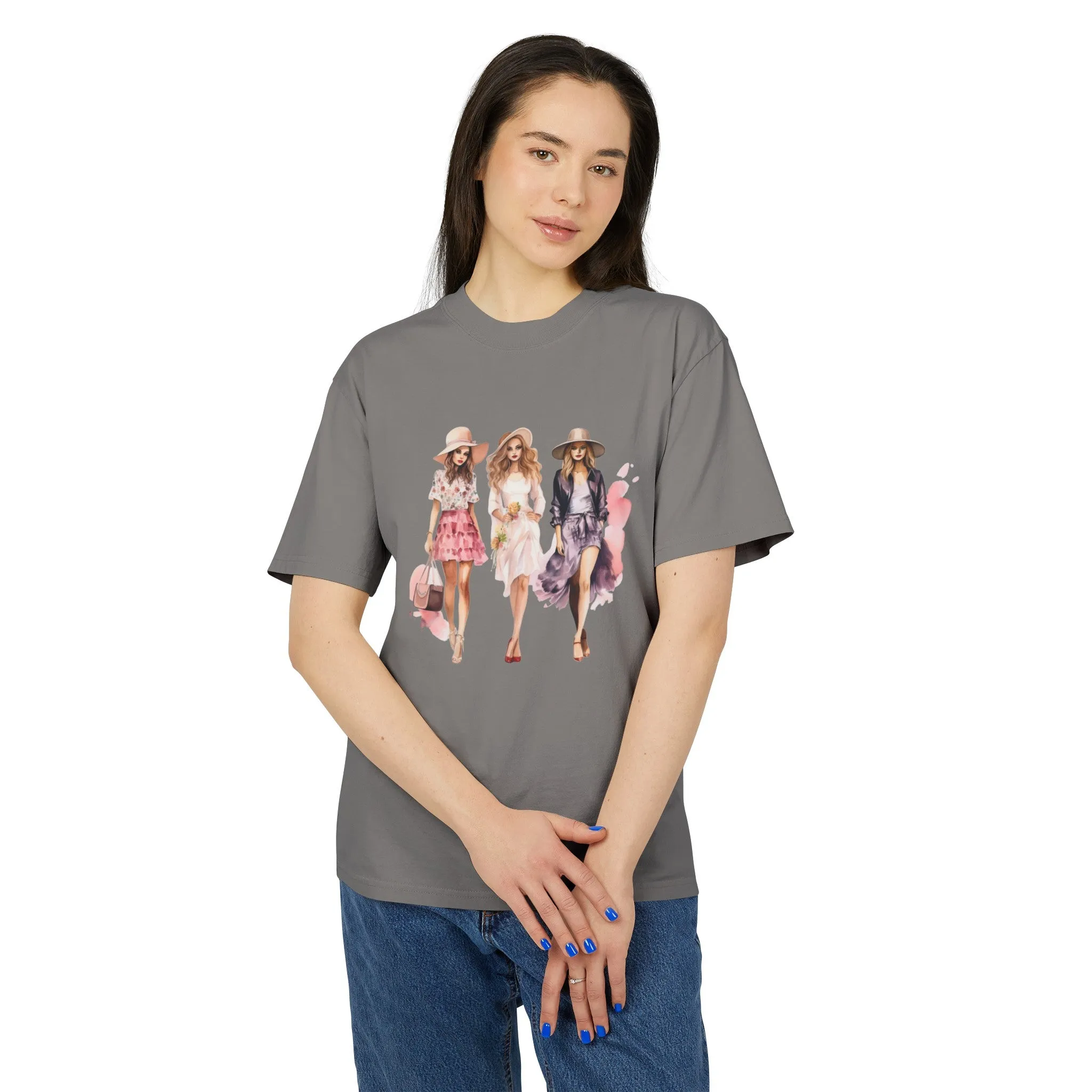 Fashion Girls Heavy Faded T Shirt