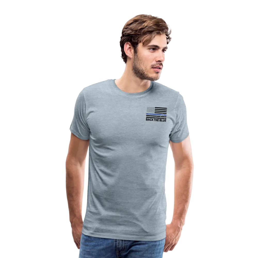 Favorite Police Officer Calls Me Dad Back The Blue Men's Premium T-Shirt (CK4139)