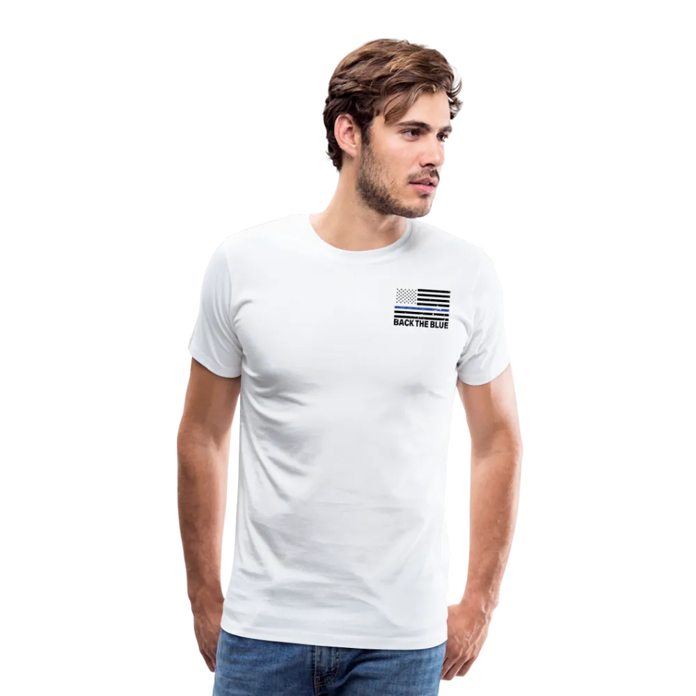 Favorite Police Officer Calls Me Dad Back The Blue Men's Premium T-Shirt (CK4139)