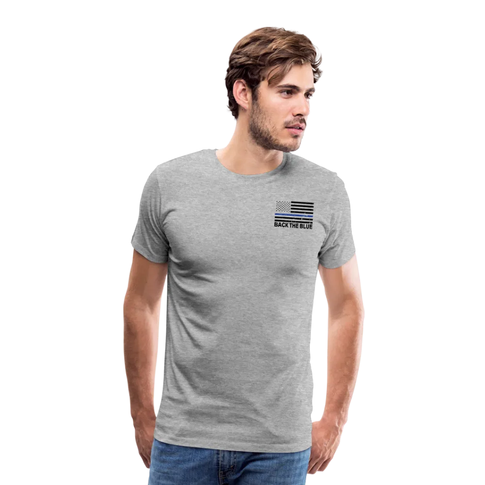 Favorite Police Officer Calls Me Dad Back The Blue Men's Premium T-Shirt (CK4139)