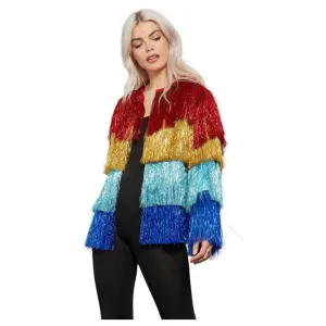 Fever Tinsel Festival Jacket, Rainbow