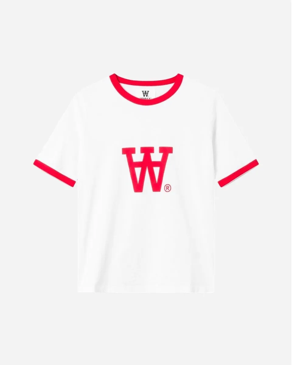 Fia T-shirt - White/Red
