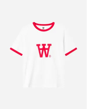 Fia T-shirt - White/Red