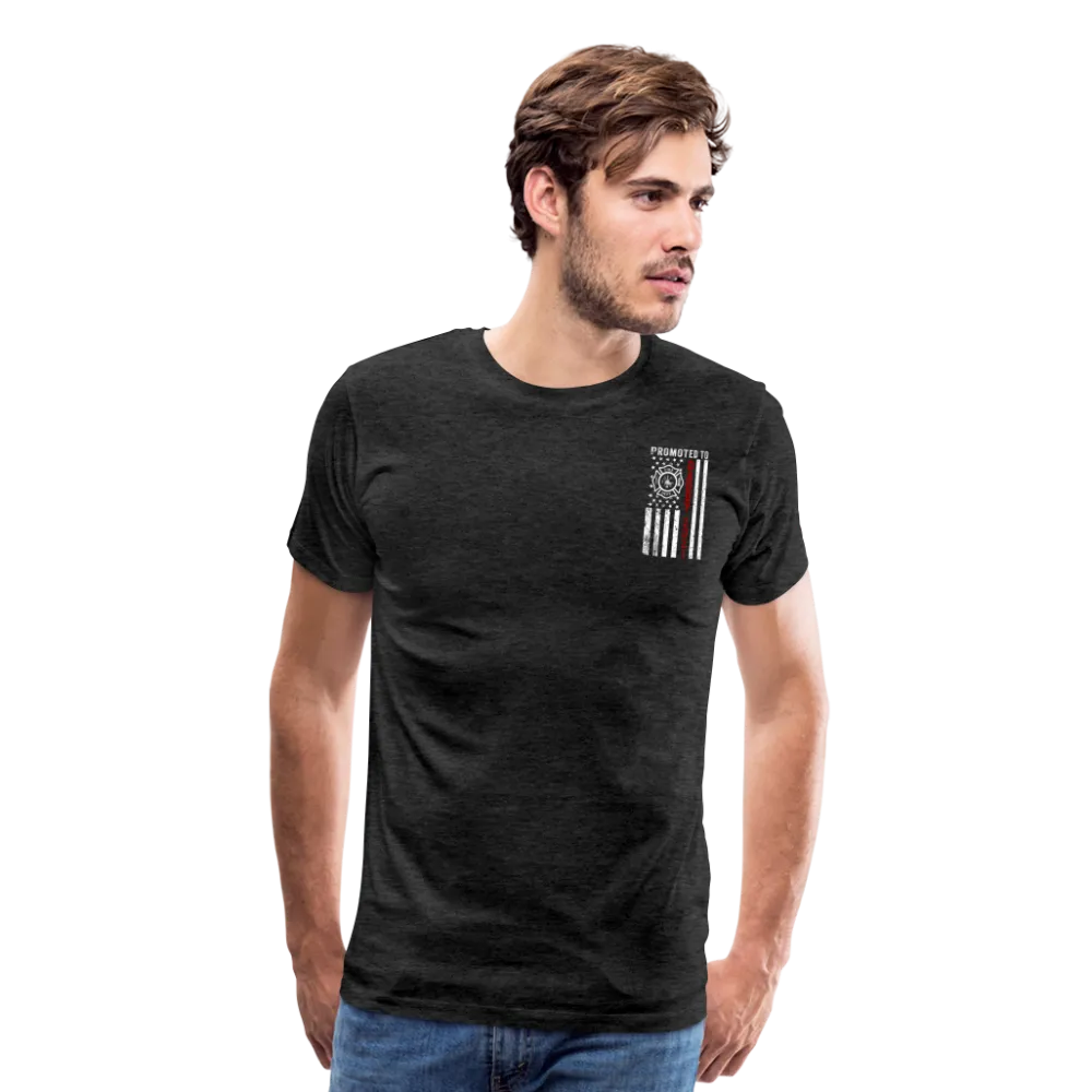 Firefighter Promoted to Daddy 2021 Flag Men's Premium T-Shirt