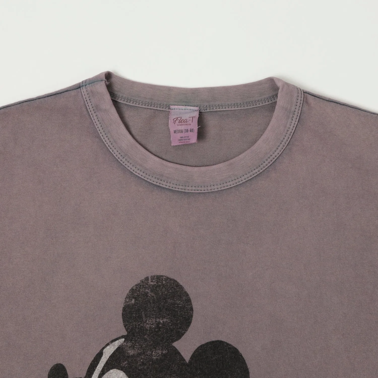 Flea-T 1950s 'Behind Mickey' Short Sleeve T-Shirt - Navy