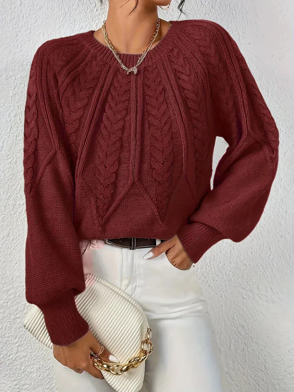 Francine - Trendy Knit Sweater for Women