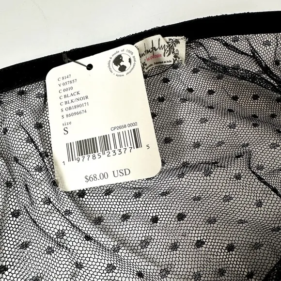 Free People Afternoon Half Slip in Black NWT