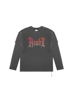 Fuego Layered T-Shirt - Charcoal