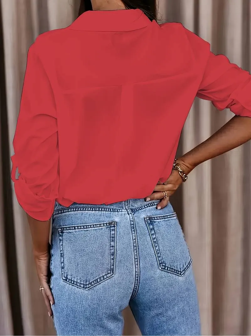 Gimhani | Women's Casual V-Neck Blouse - Comfortable & Stylish