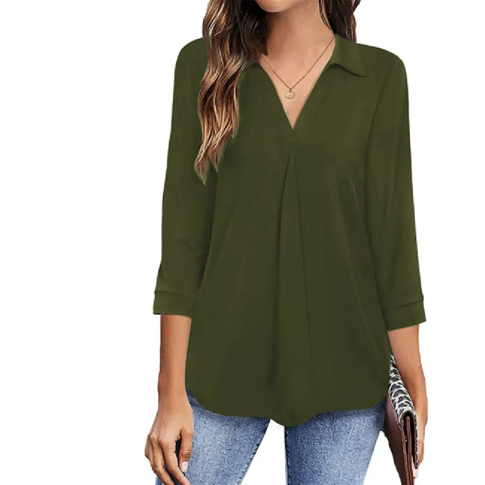 Gimhani | Women's Casual V-Neck Blouse - Comfortable & Stylish