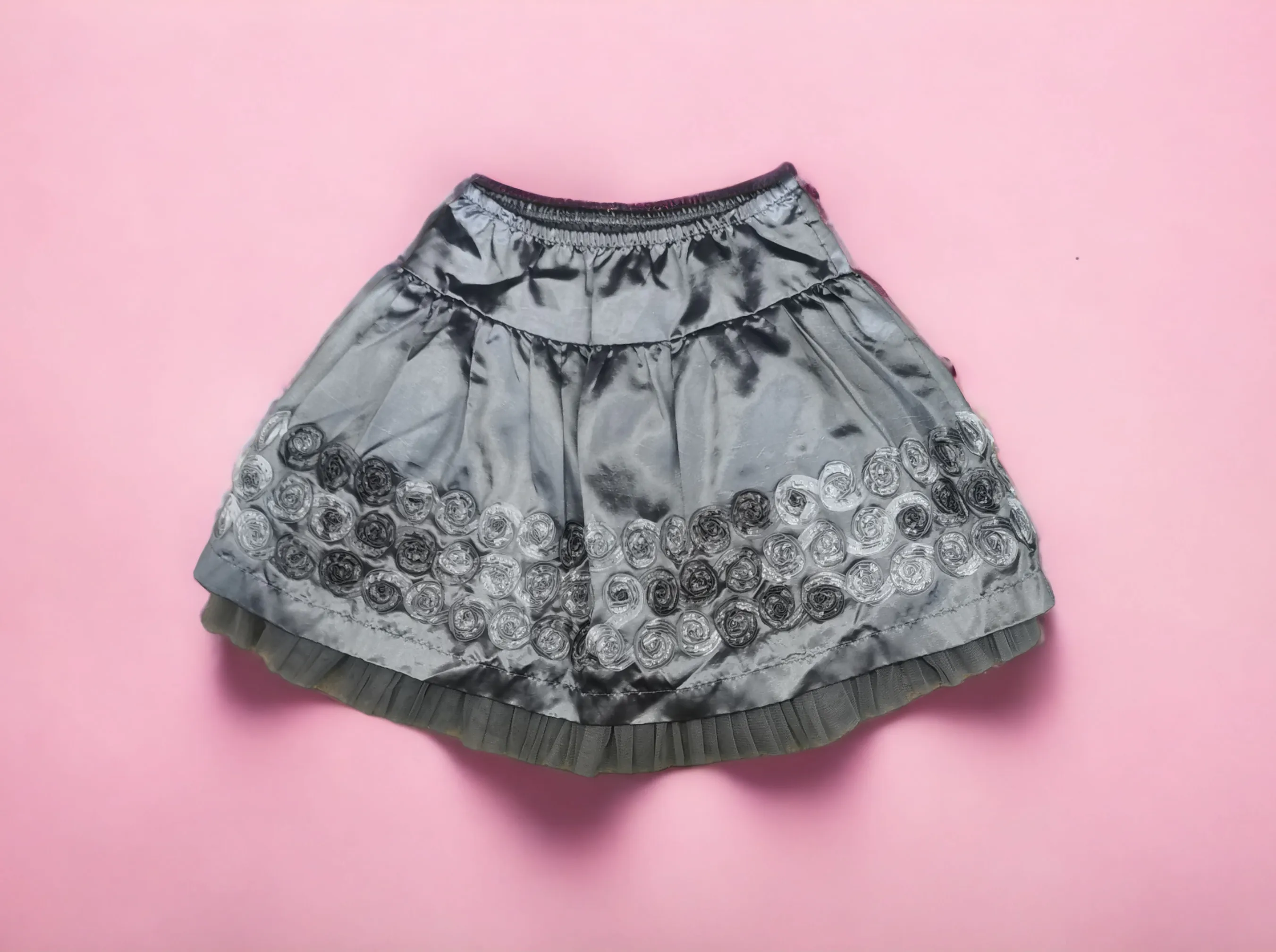 GIRL SIZE 6 YEARS - JONA MICHELLE, Ruffles & Lace Skirt EUC B52