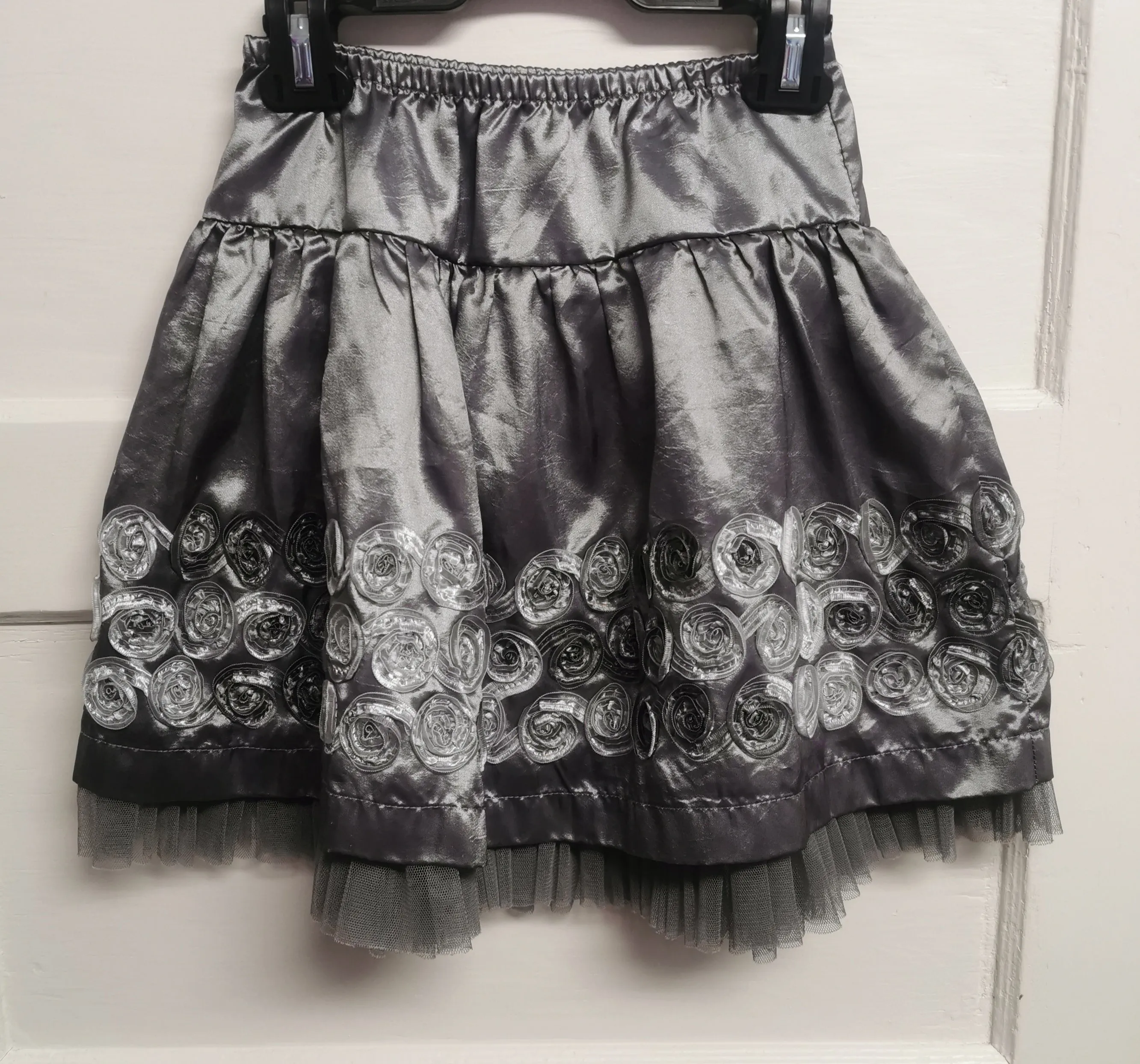 GIRL SIZE 6 YEARS - JONA MICHELLE, Ruffles & Lace Skirt EUC B52