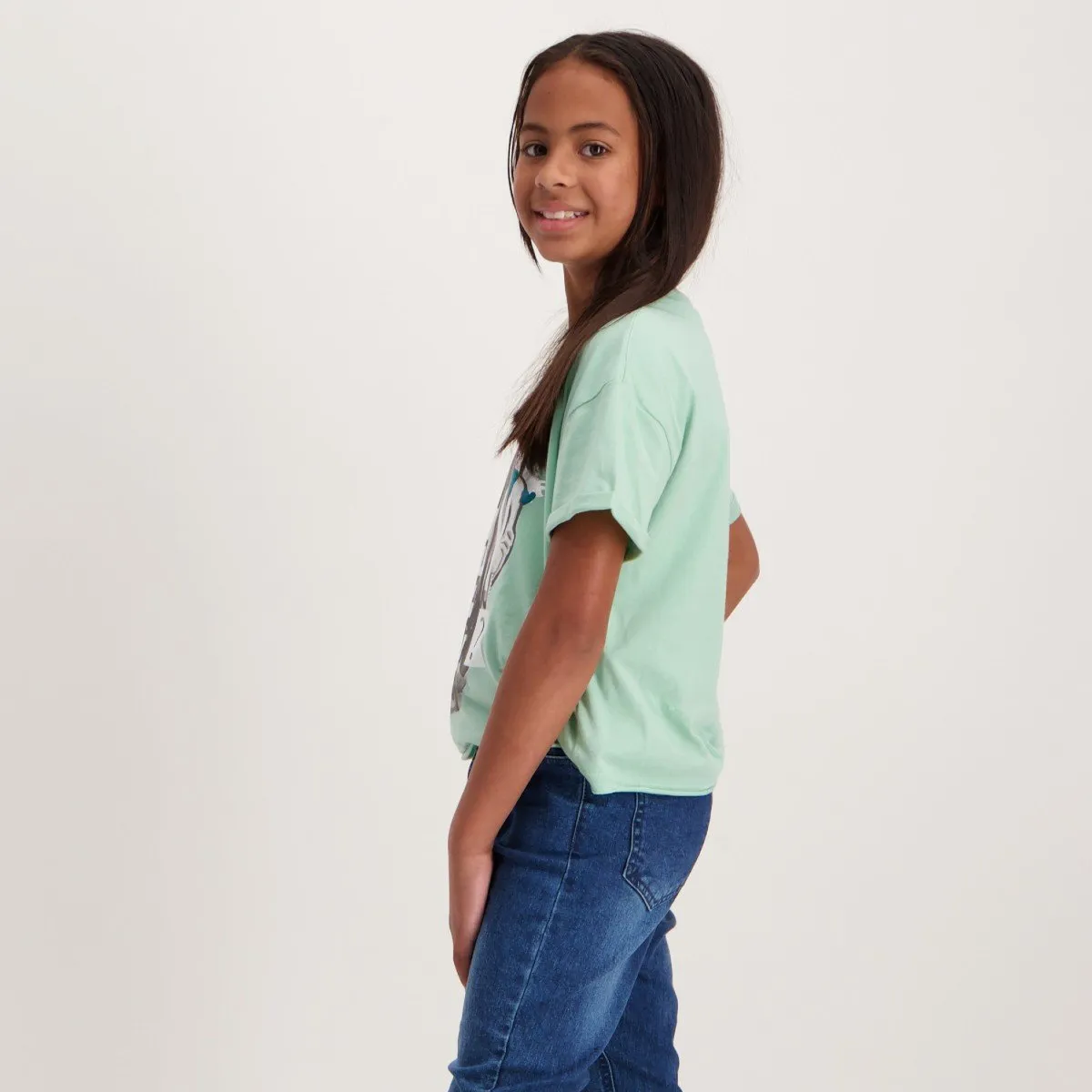 Girls Boxy Tee - Mint