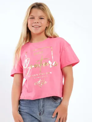 Girls Couture Boxy Tee - Pink