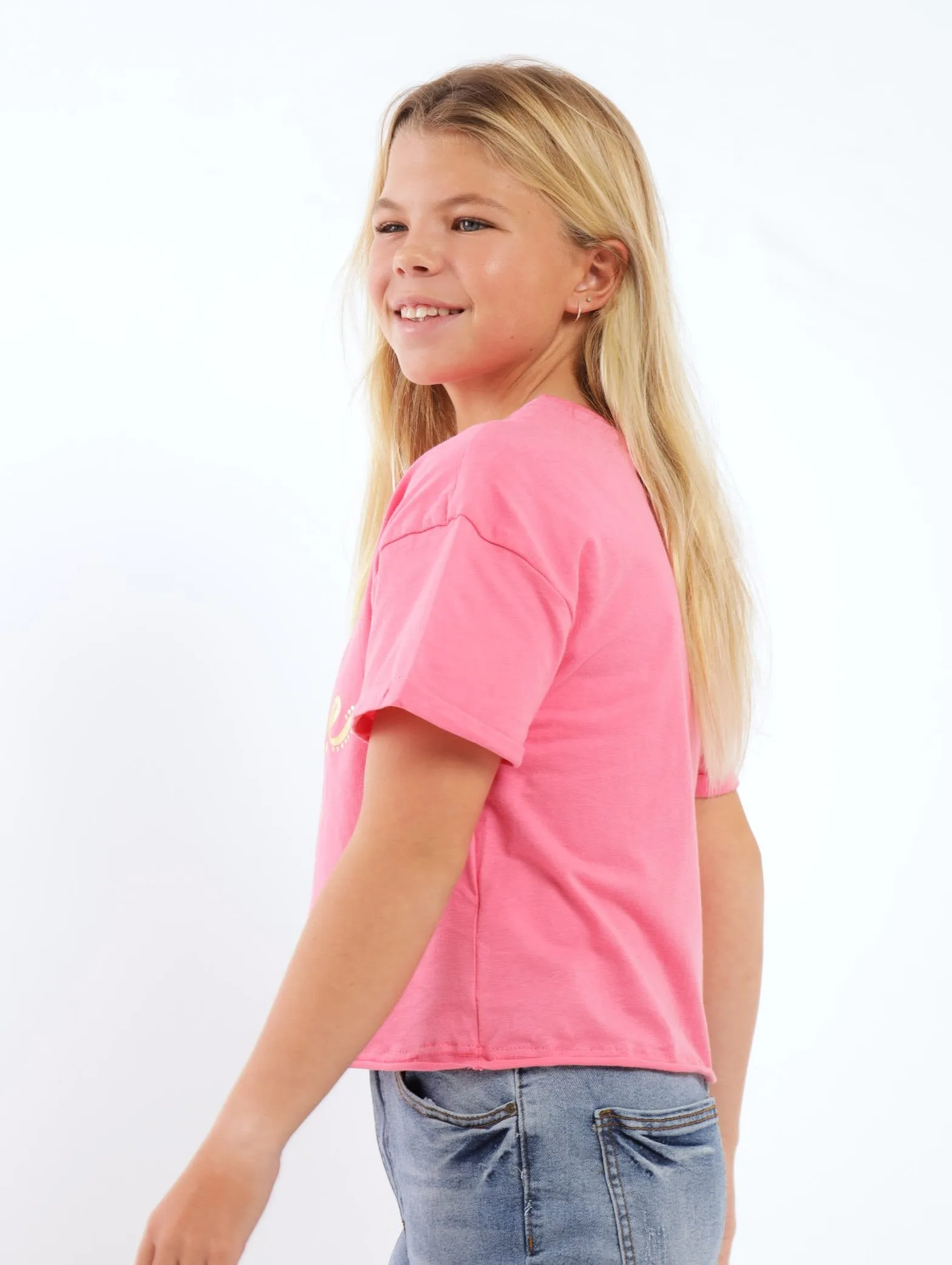 Girls Couture Boxy Tee - Pink