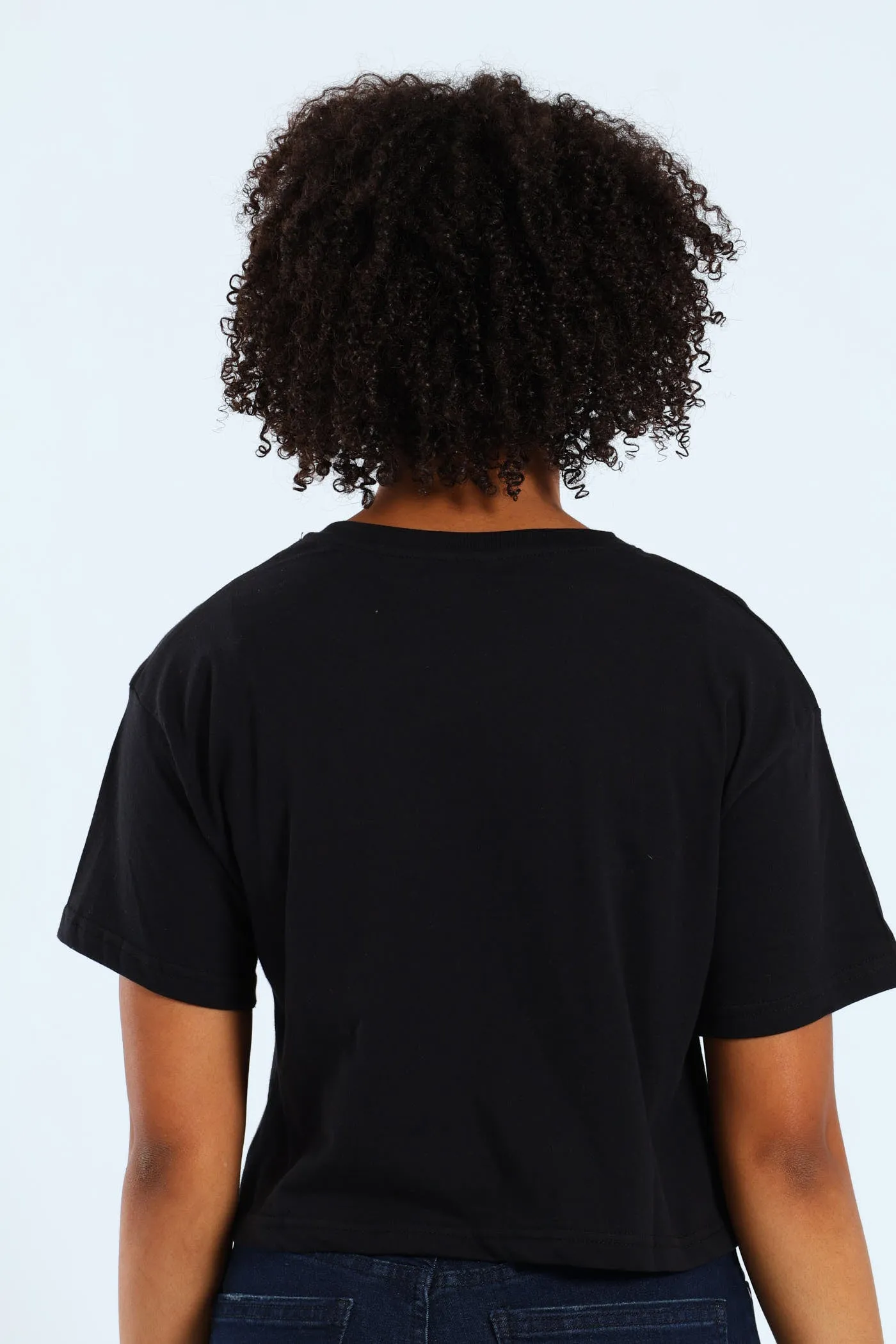 Girls Mickey Boxy Tee - Black
