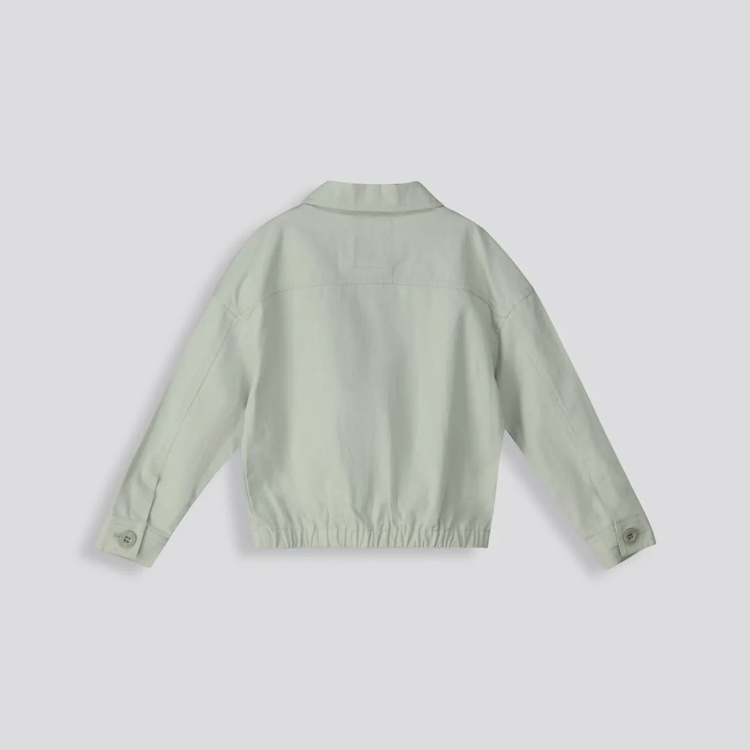 Girls Twill Jacket _ 153778 _ Green