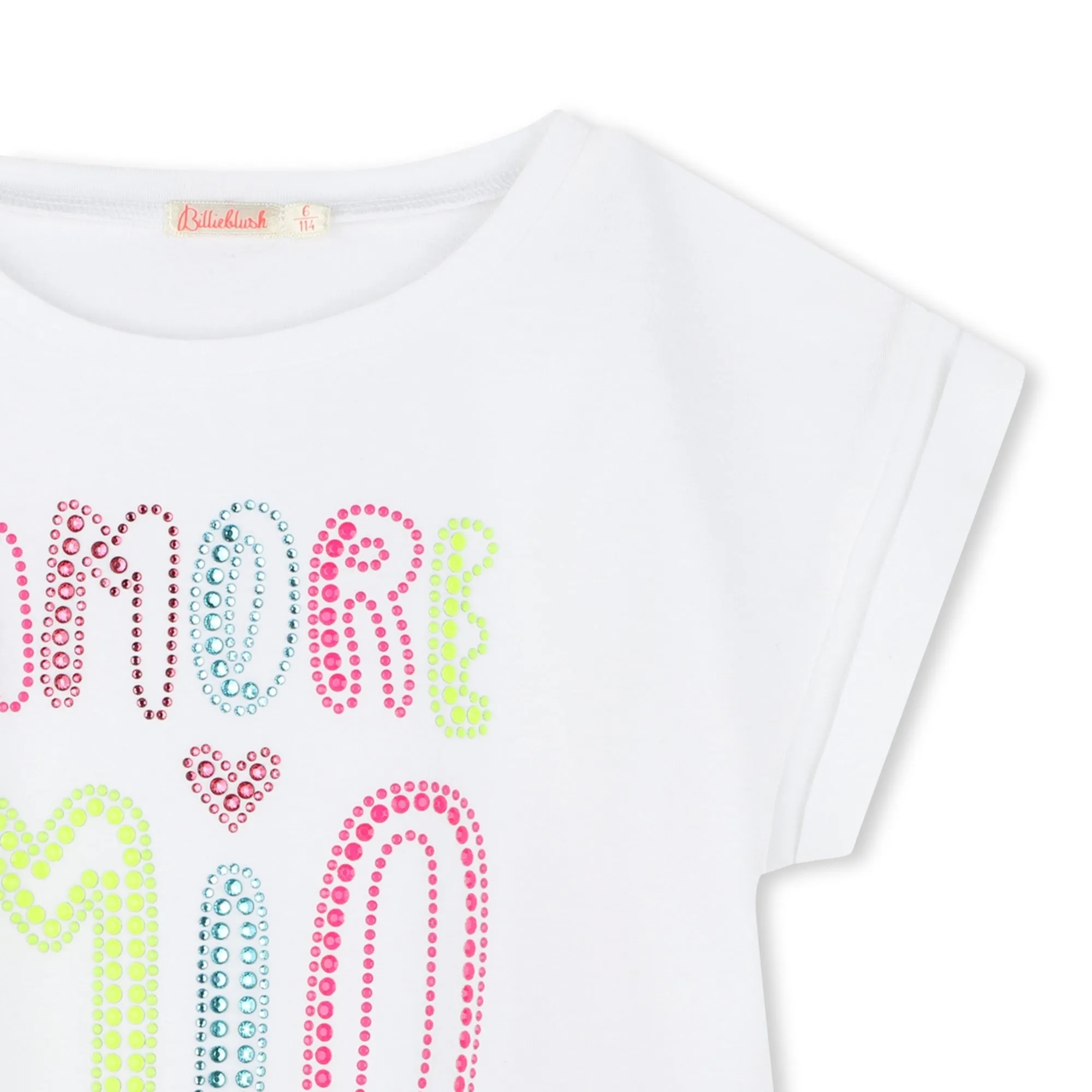 Girls White Sequin T-Shirt