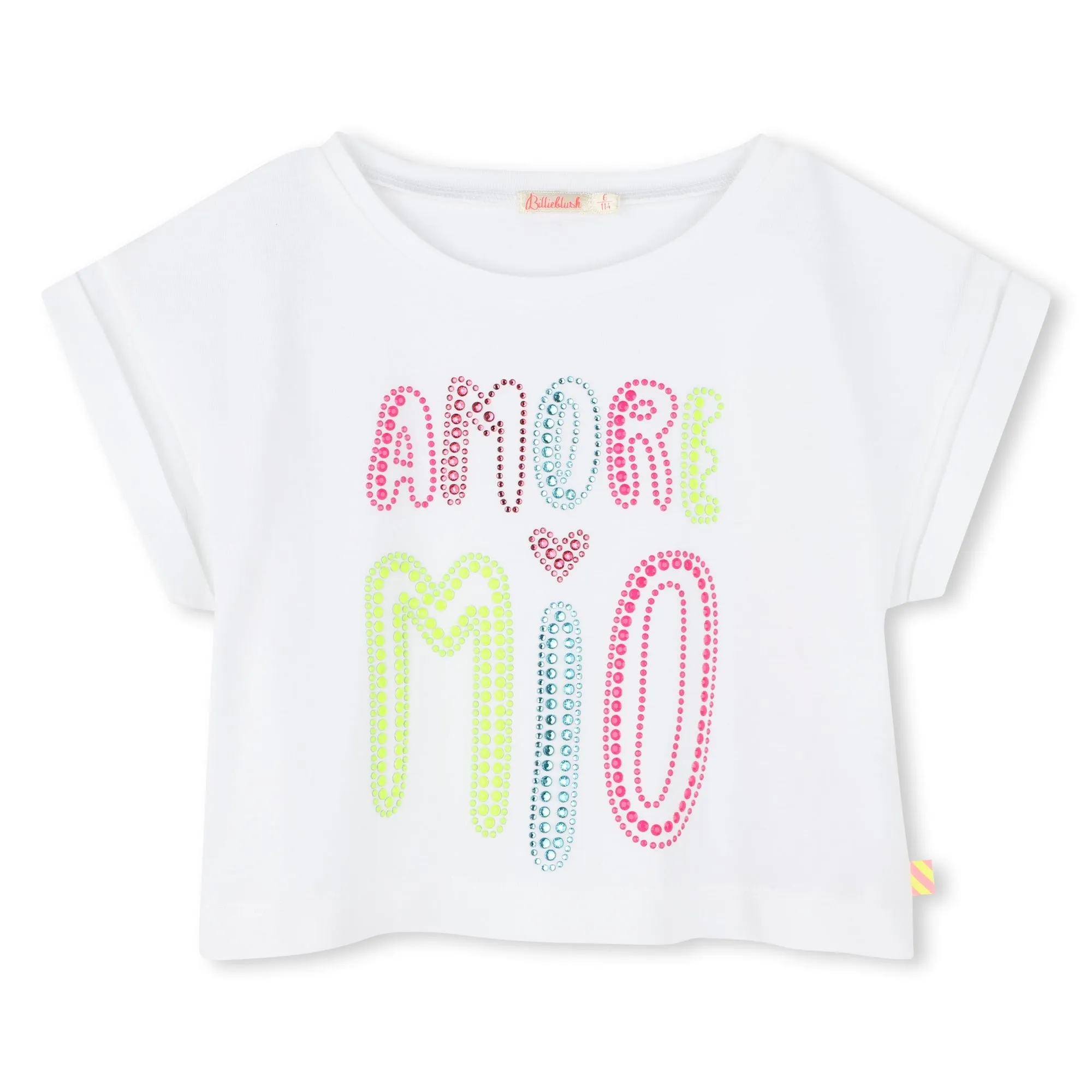 Girls White Sequin T-Shirt