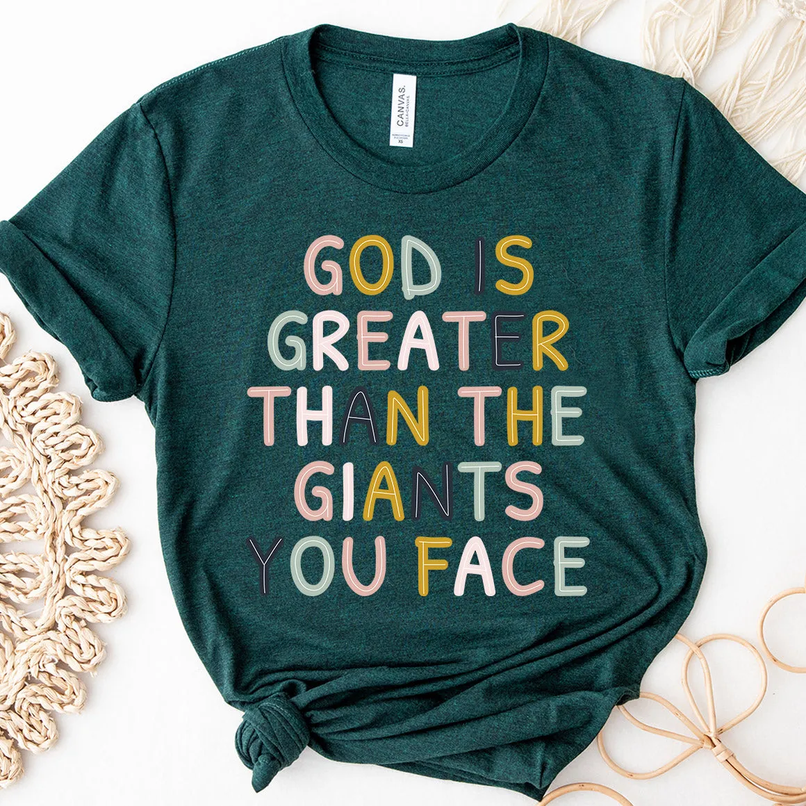 God Is Greater Than The Giants You Face Tee