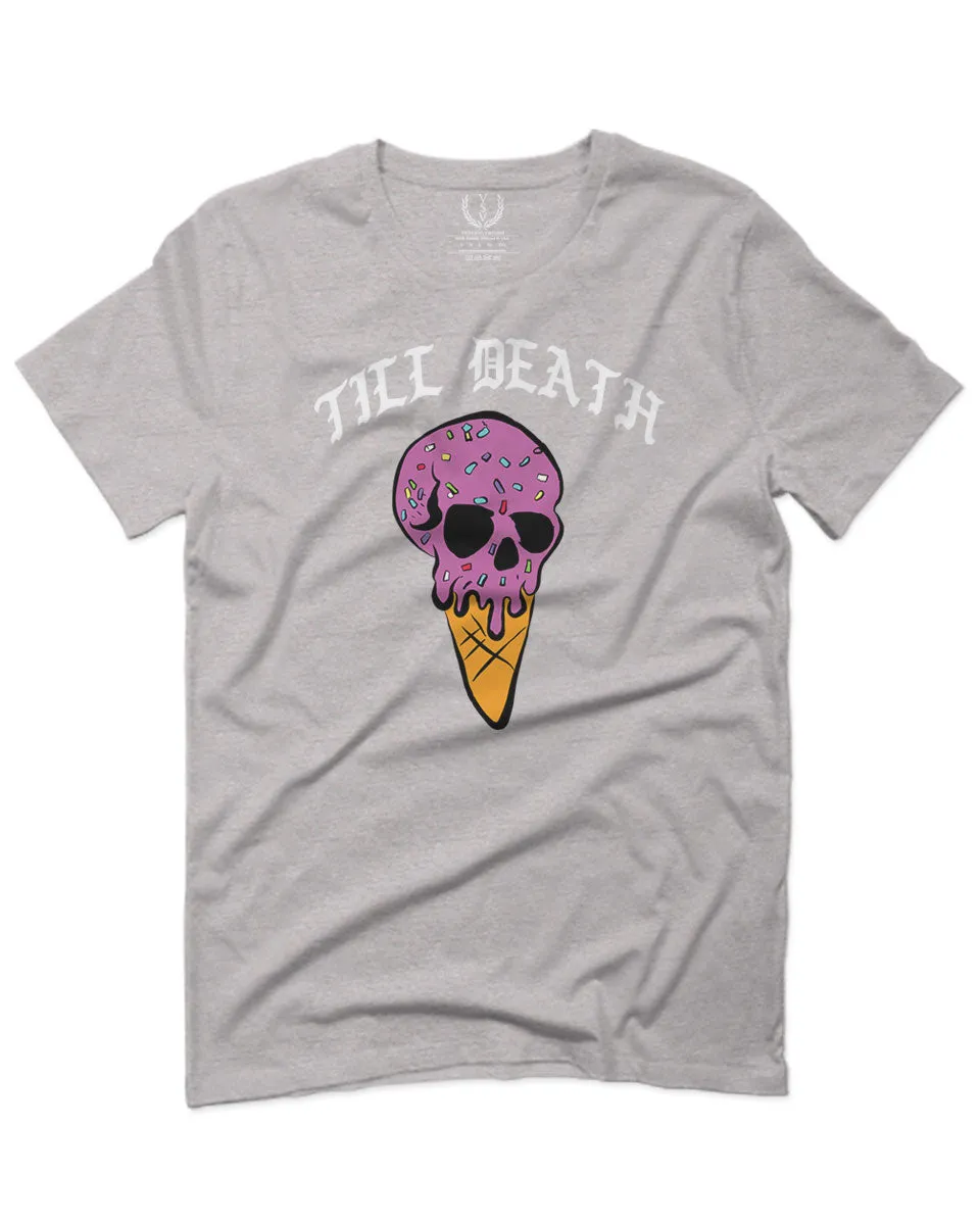 Good Vibe chill Till Death ice Cream Skull Bones Graphic obei Society For men T Shirt