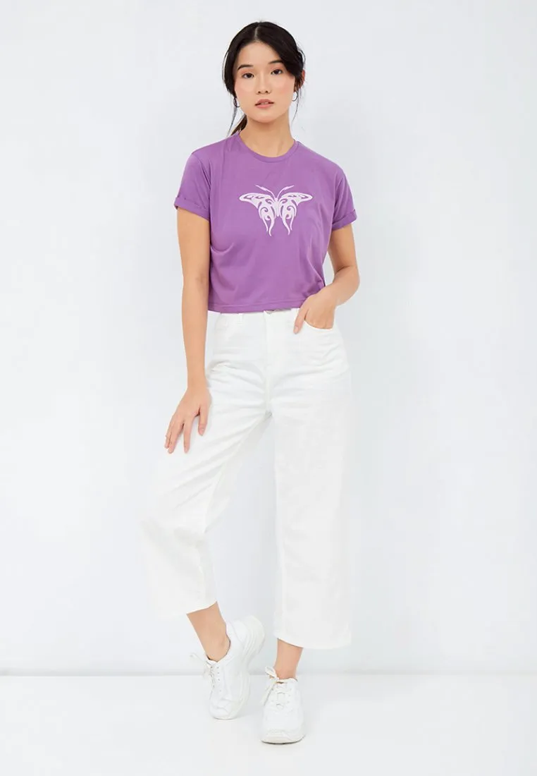 Graphic Boxy Crop T-shirt