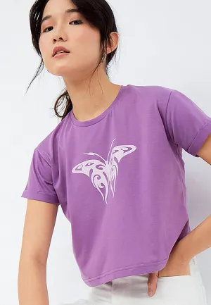 Graphic Boxy Crop T-shirt