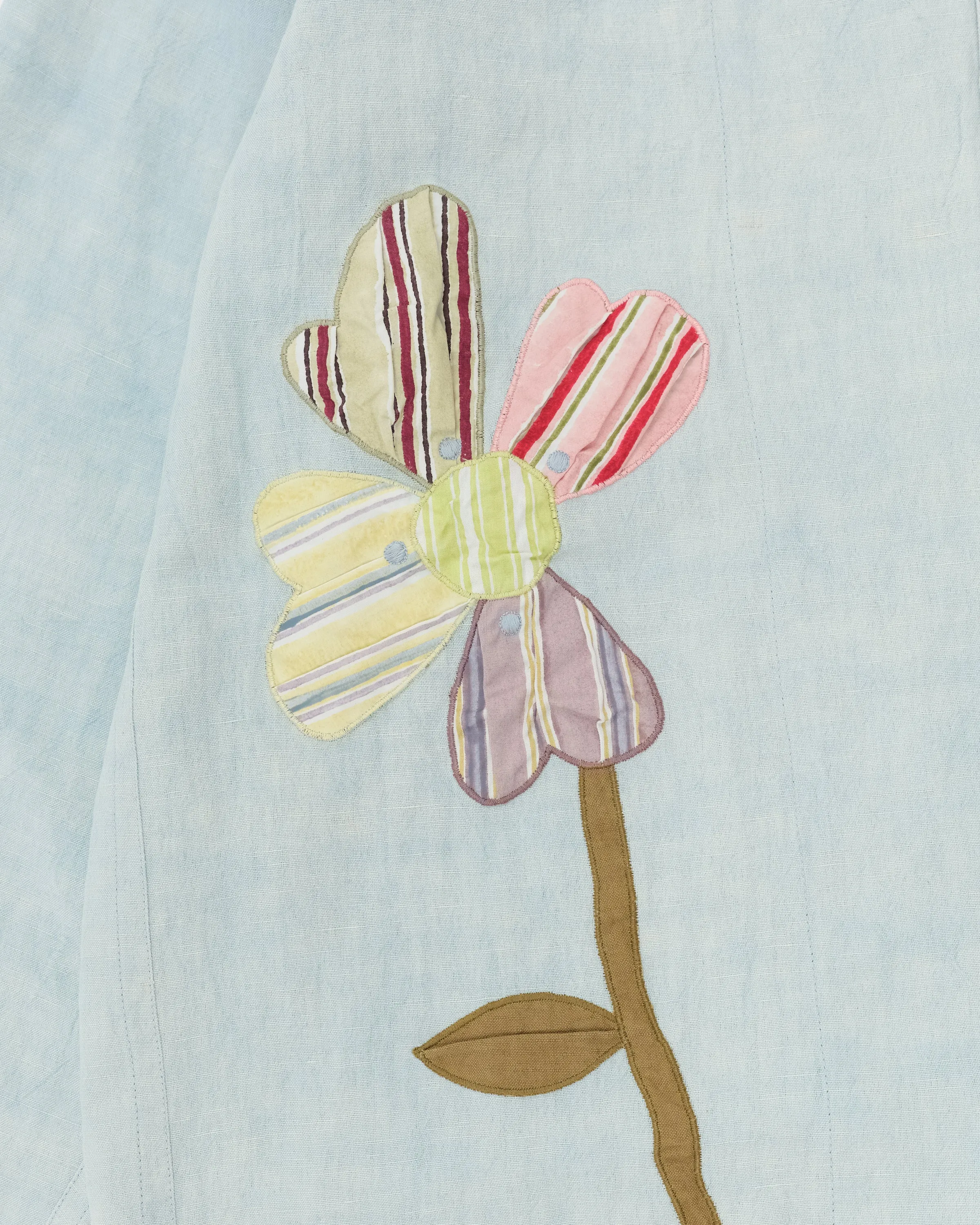 Greetings Shirt LS - Blue Pansy