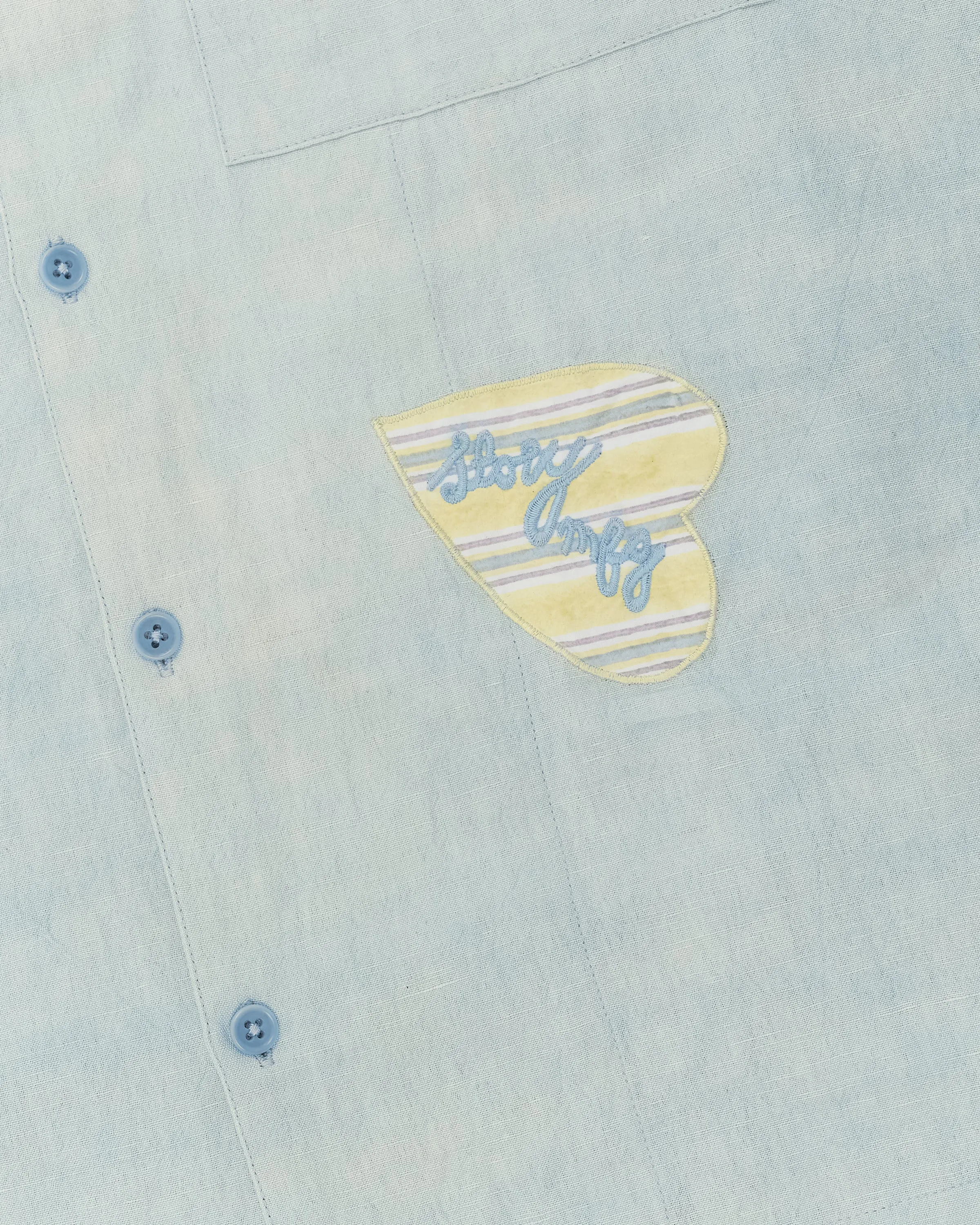 Greetings Shirt LS - Blue Pansy