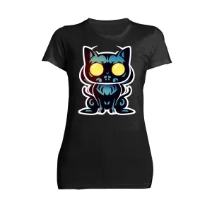 Halloween Horror Zombie Monster Black Cat Festival Rave Art Official Women's T-shirt