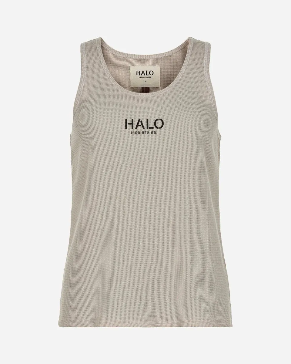 Halo Womens Waffle Top - Pumice Stone