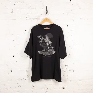 Harley Davidson Foghorn Leghorn Looney Tunes T Shirt - Black - XXXL