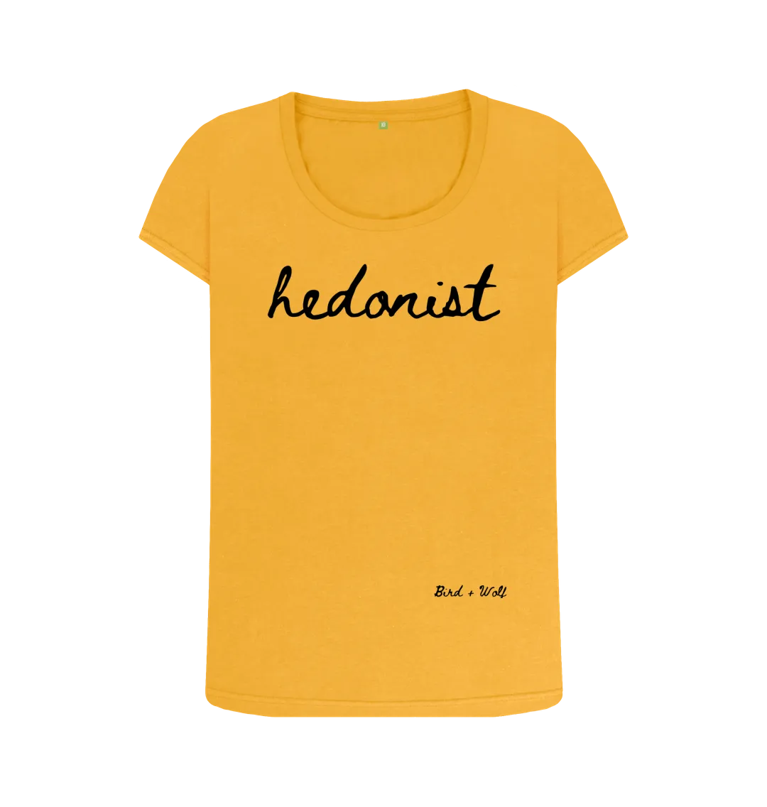 Hedonist Scoop Neck Tee (Italics)