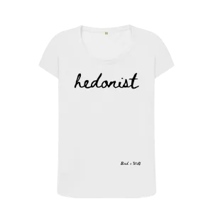 Hedonist Scoop Neck Tee (Italics)