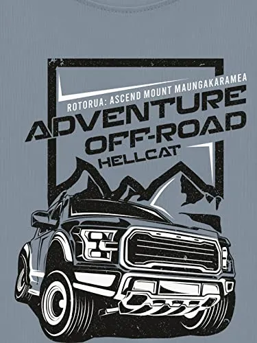 HELLCAT Trendy Typographic Printed Cotton Blend Half Sleeve T-Shirt for Boys - Pack of 5 / Mustard & Black & Bluish Grey & Brick & Sky Blue / 15-16 Years