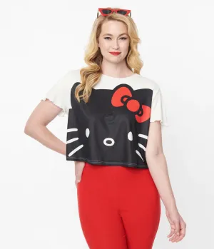 Hello Kitty Boxy Crop T-Shirt Top