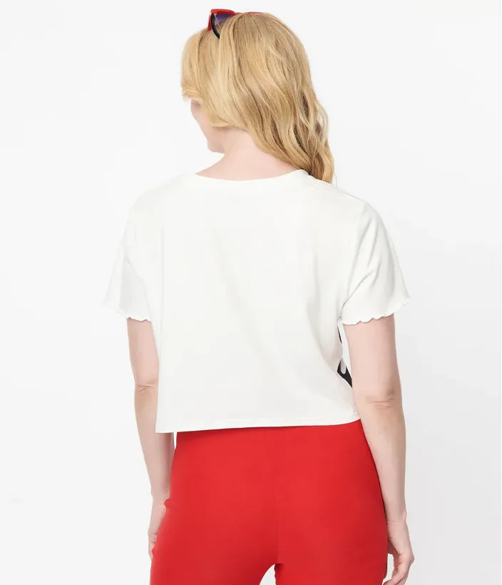 Hello Kitty Boxy Crop T-Shirt Top